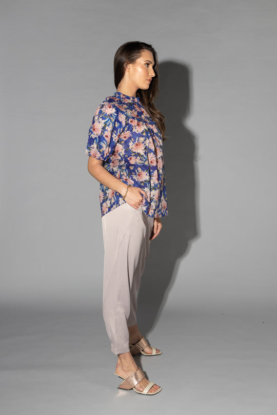 Drama The Label - Maisey Top | Cyan Flower