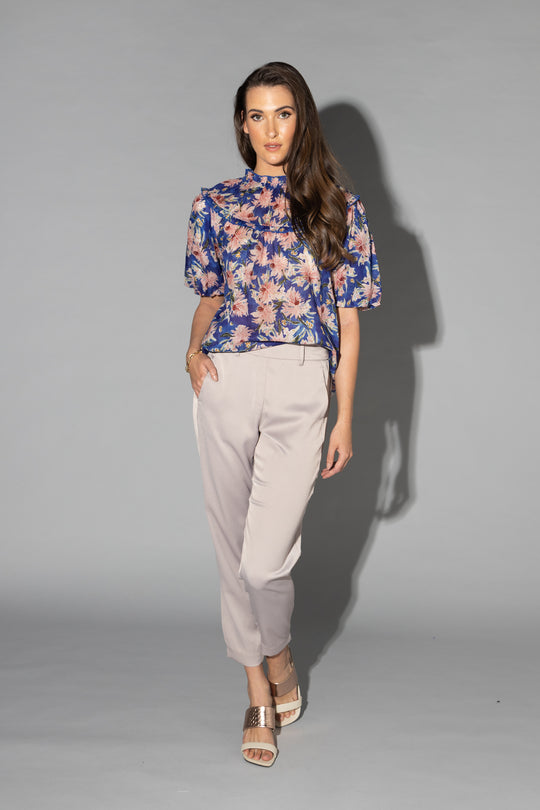 Drama The Label - Maisey Top | Cyan Flower