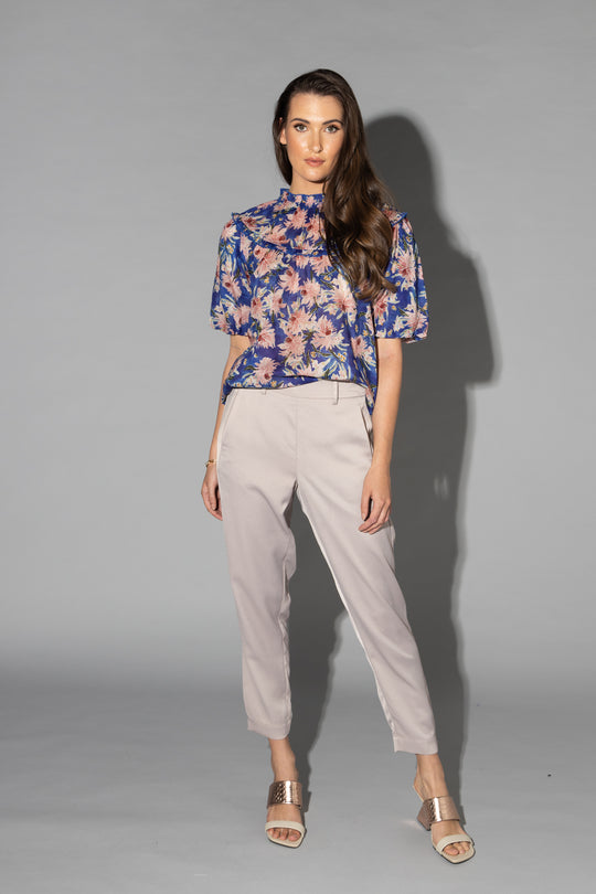 Drama The Label - Maisey Top | Cyan Flower