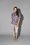 Drama The Label - Maisey Top | Cyan Flower