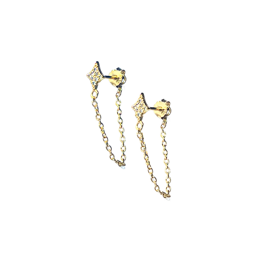 Lindi Kingi x Kelly - Byzantine Romance Gliding Star Studs | Gold