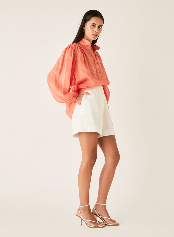 Esmaee - Palms Blouse | Blood Orange