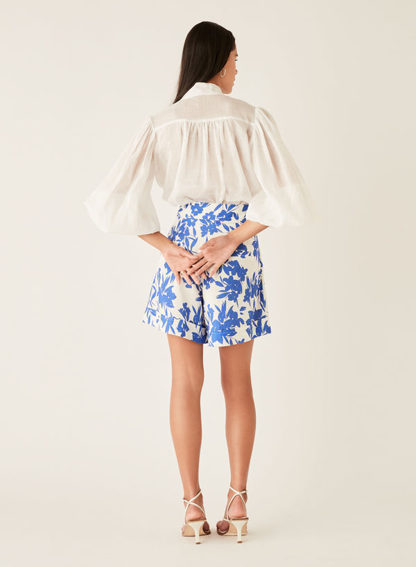 Esmaee - Palms Blouse | White