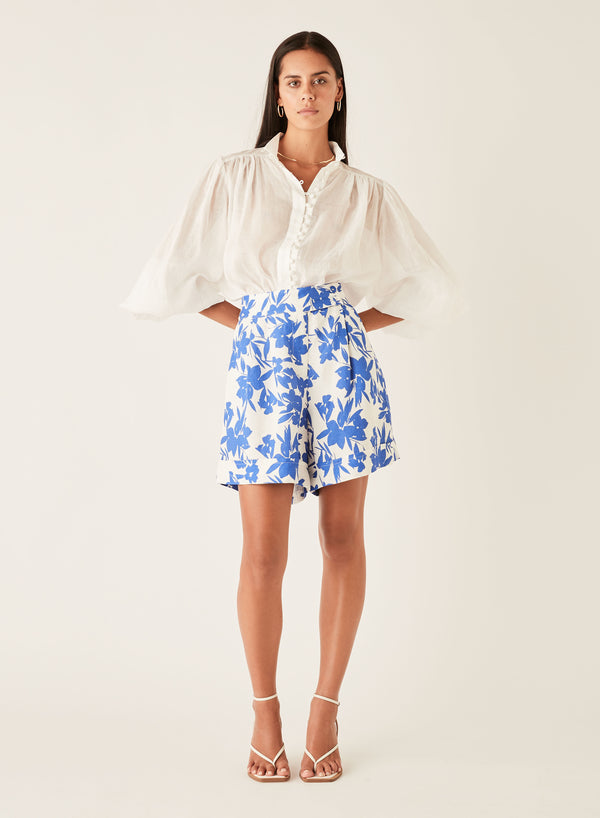Esmaee - Palms Blouse | White
