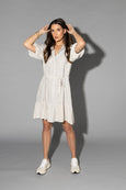 Drama the Label - Will Dress | Ecru Stripe