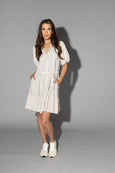 Drama the Label - Will Dress | Ecru Stripe