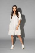 Drama the Label - Will Dress | Ecru Stripe