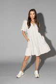 Drama the Label - Will Dress | Ecru Stripe