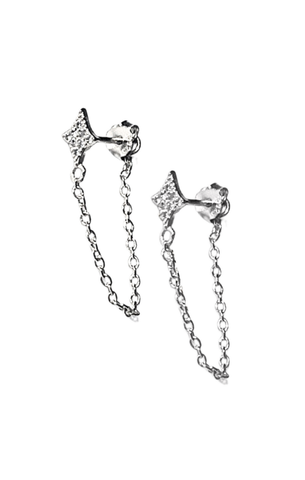 Lindi Kingi x Kelly - Byzantine Romance Gliding Star Studs | Silver