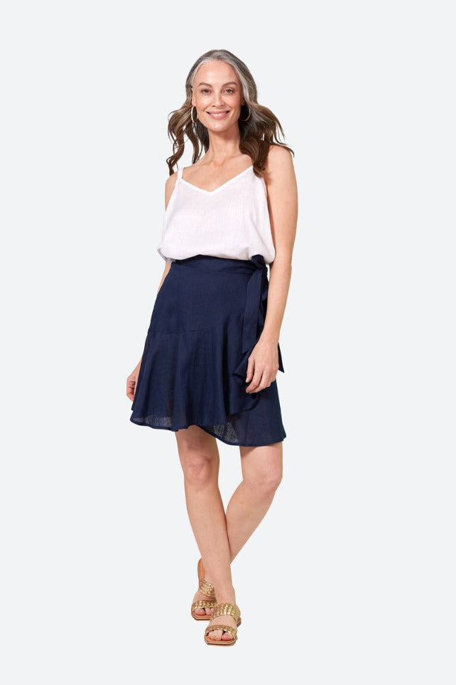 eb & ive - La Vie Mini Wrap Skirt | Sapphire