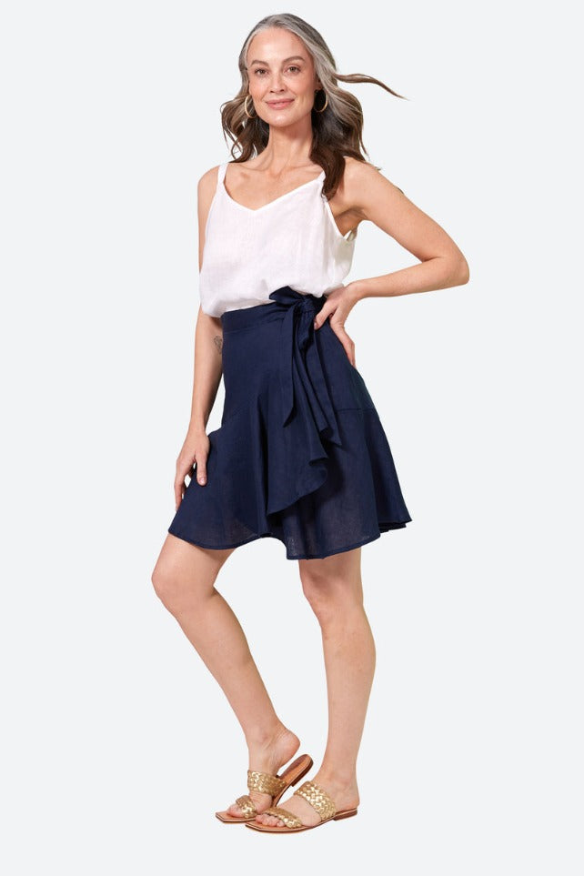 eb & ive - La Vie Mini Wrap Skirt | Sapphire