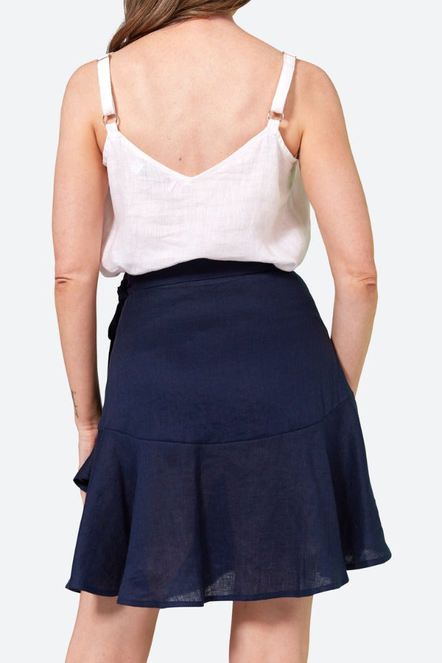 eb & ive - La Vie Mini Wrap Skirt | Sapphire