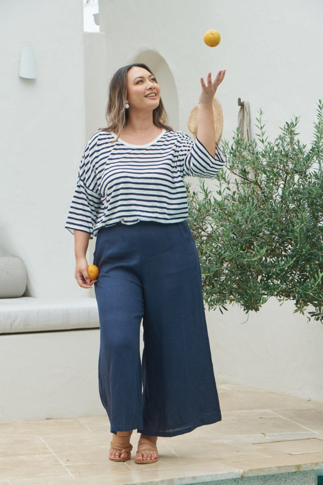 Eb & Ive - La Vie Crop Pant | Sapphire