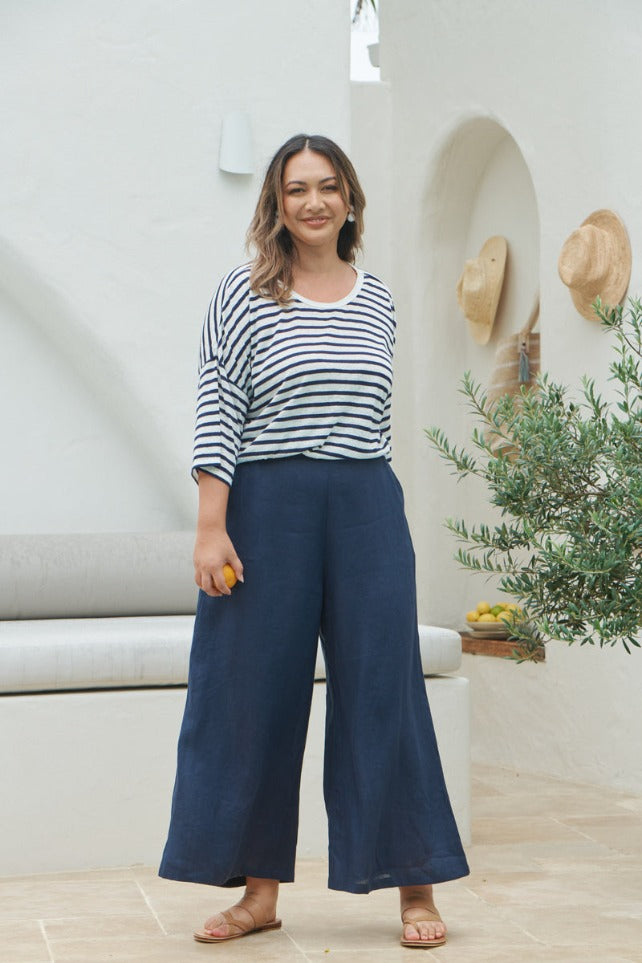 Eb & Ive - La Vie Crop Pant | Sapphire