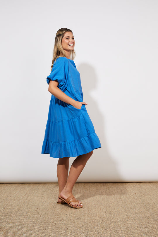 Haven - Tanna Belt Dress | Cobalt