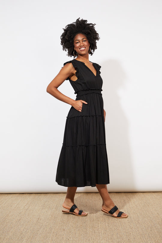 Haven - Tanna Frill Dress | Jet