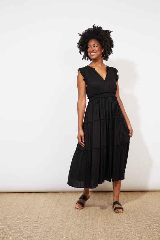 Haven - Tanna Frill Dress | Jet