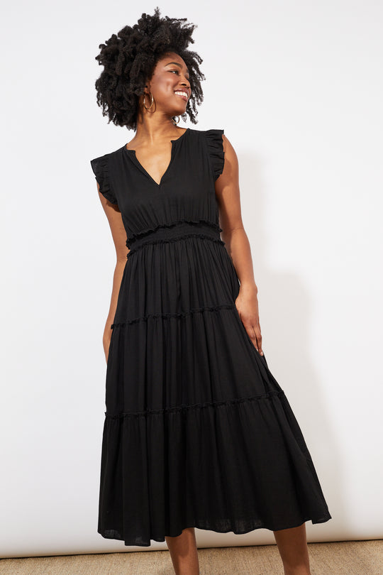 Haven - Tanna Frill Dress | Jet