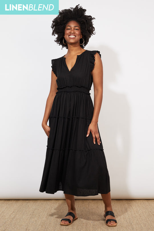 Haven - Tanna Frill Dress | Jet