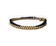 Lindi Kingi + Kelly - Beaded Bracelet Set | Black and Gold Stripe