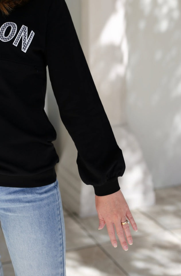 Addison Sweatshirt with Gingham