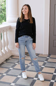 Addison - Basic Long Sleeve Top | Black