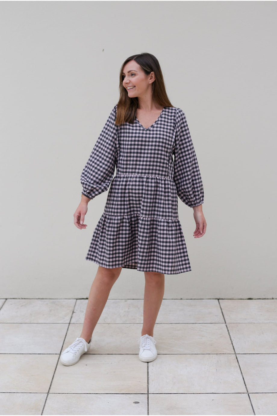 Addison Clothing - Lola Dress | Pink Gingham