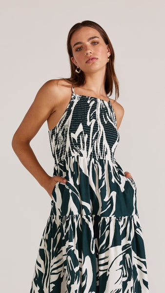 Staple The Label - Amara Shirred Sundress | Teal