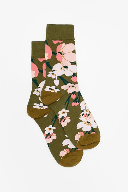 Antler - Khaki Blossom Socks