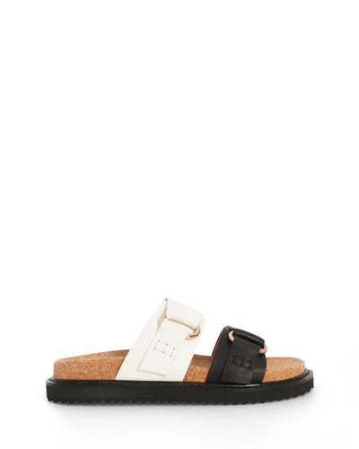 Nude Footwear - Bambi Slide | White Black