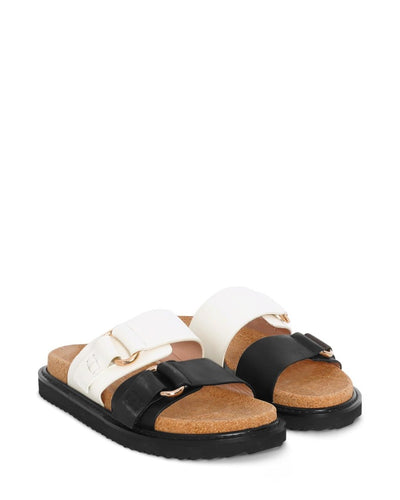 Nude Footwear - Bambi Slide | White Black