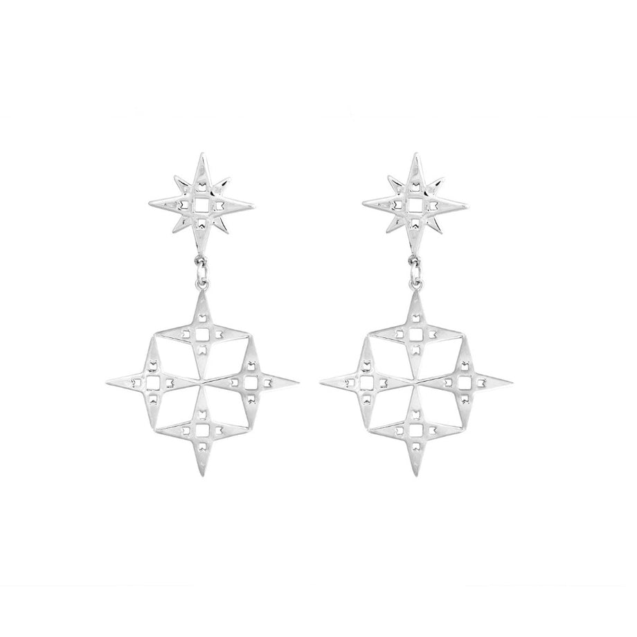 Lindi Kingi + Kelly - Constellation Earrings | Platinum