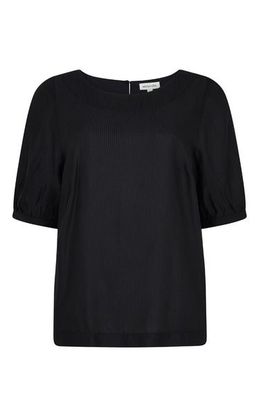 Emily and Fin - Georgia Top | Black Self Stripe