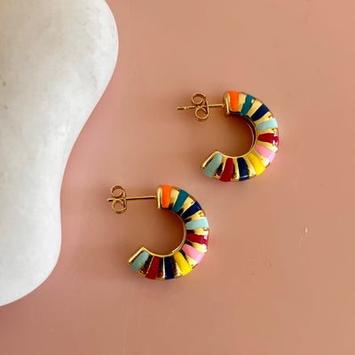 Penny Foggo - Colourful Chunky Croissant Hoops