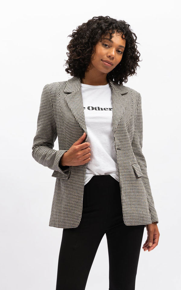 We Are The Others - Jules Longline Blazer | Houndstooth