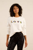 We Are The Others - Amara Slouch Sweat | Vintage White Love