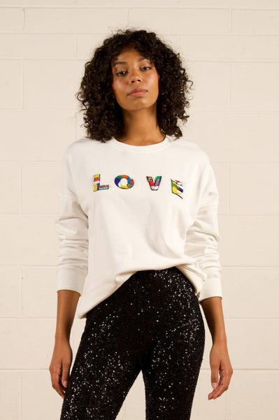 We Are The Others - Amara Slouch Sweat | Vintage White Love