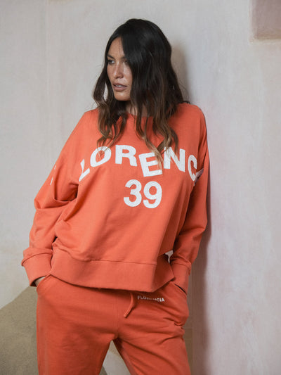 Florencia The Label - Zuri Sequin Sweater | Crimson Red