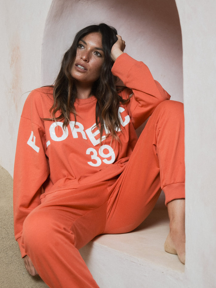 Florencia The Label - Zuri Sequin Sweater | Crimson Red