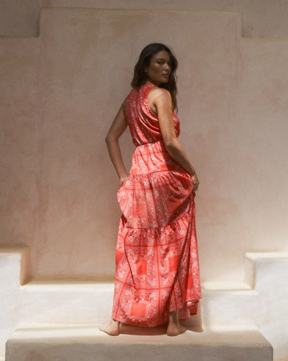 Florencia The Label - Stella Maxi Dress | Red Bandana