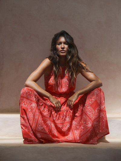 Florencia The Label - Stella Maxi Dress | Red Bandana