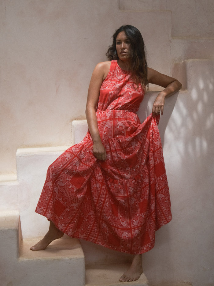 Florencia The Label - Stella Maxi Dress | Red Bandana
