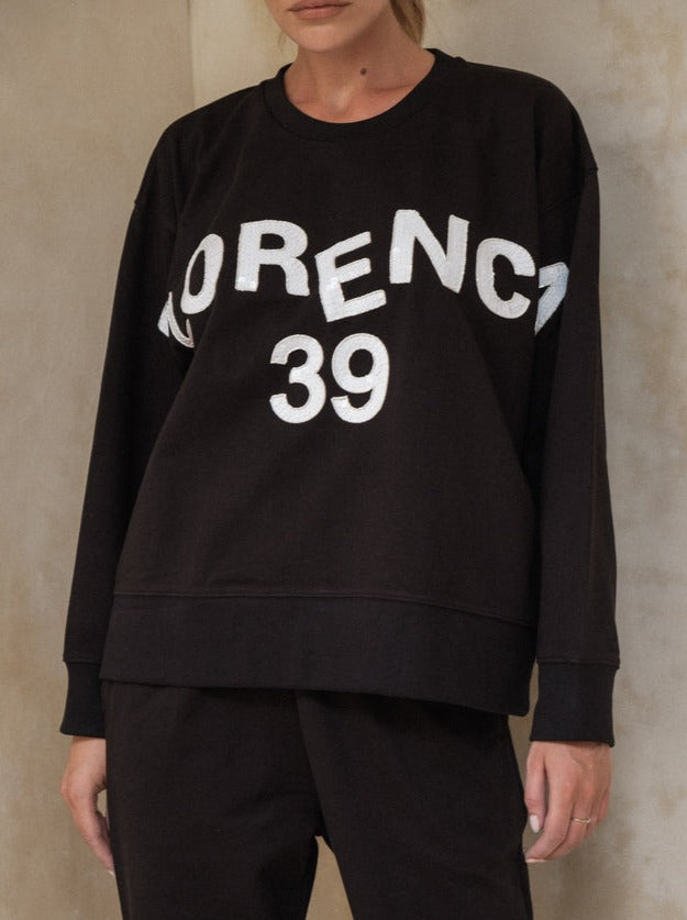 Florencia The Label - Zuri Sequin Sweater | Black