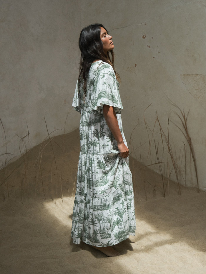 Florencia The Label - Abacus Maxi Dress | Khaki Palm