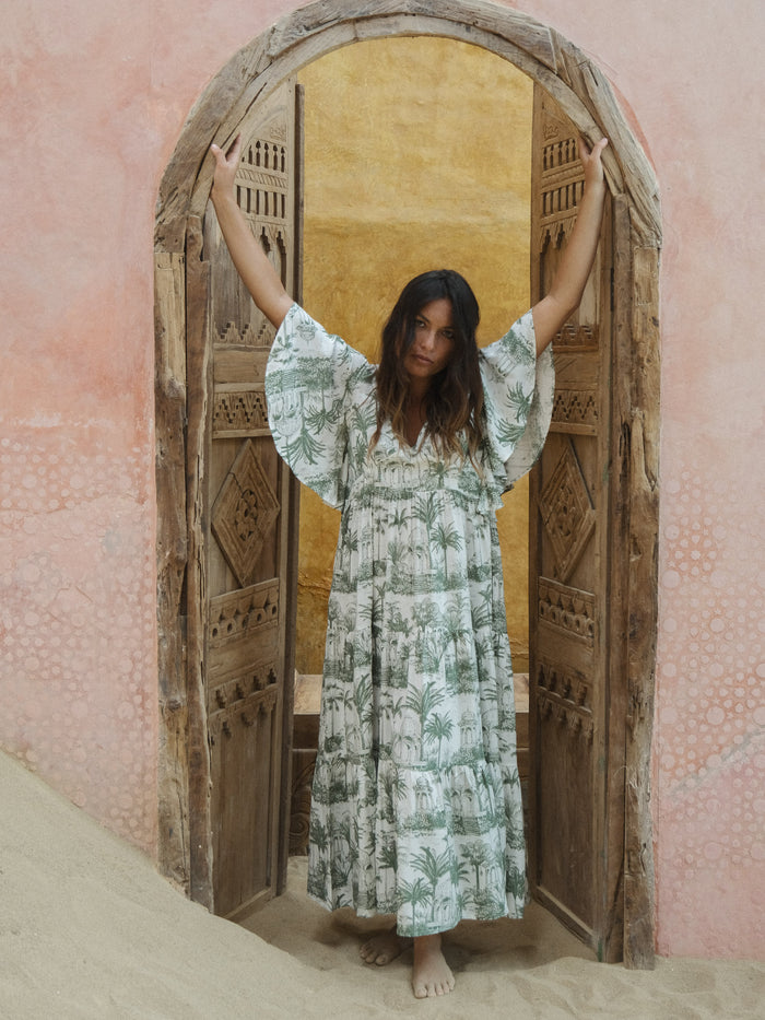 Florencia The Label - Abacus Maxi Dress | Khaki Palm