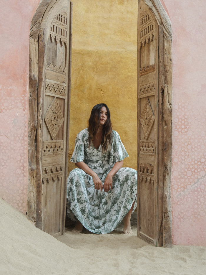 Florencia The Label - Abacus Maxi Dress | Khaki Palm