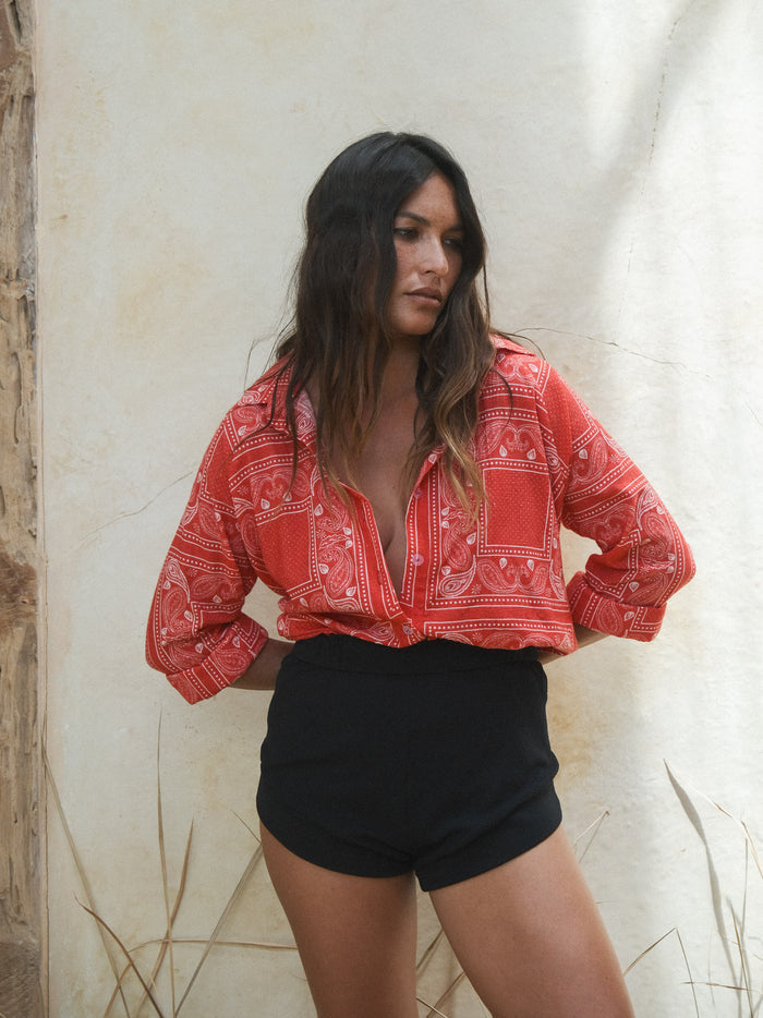 Florencia The Label - Blanca Shirt | Red Bandana