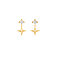 Lindi Kingi and Kelly gold star earrings