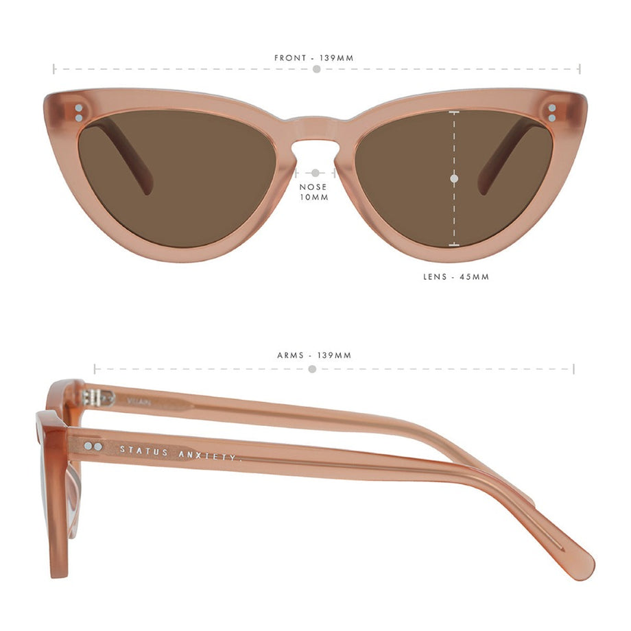 Status Anxiety - Villain Sunglasses | Rose