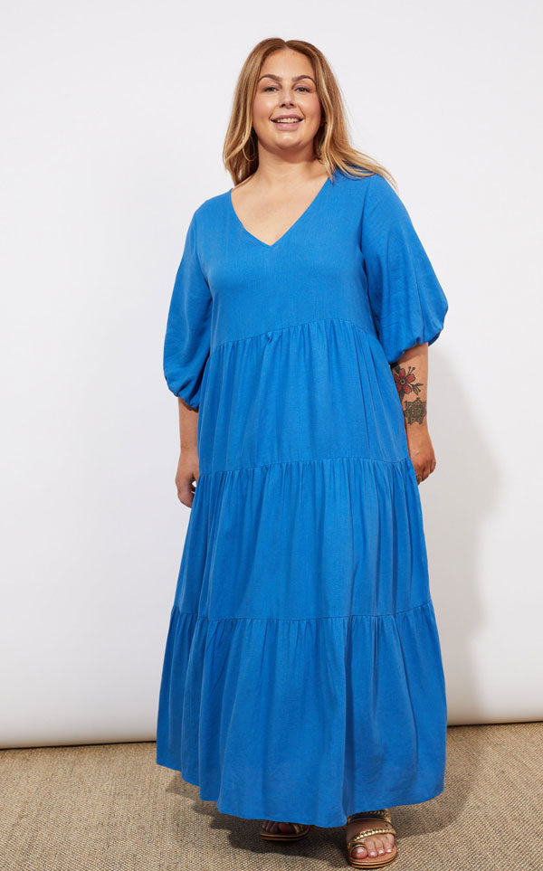Haven - Tanna Tiered Maxi | Colbalt